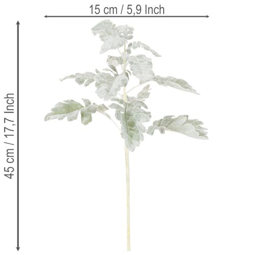 Sztuczna gałązka starca (starzec), misternie wykonana, 45 cm, 3 sztuki | Floristik24.pl