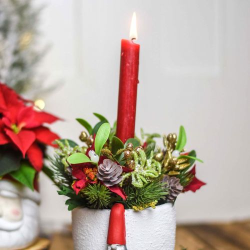 Floristik24 Sztuczny bukiet zimowy z szyszkami, dekoracja adwentowa L30cm pakiet 4szt