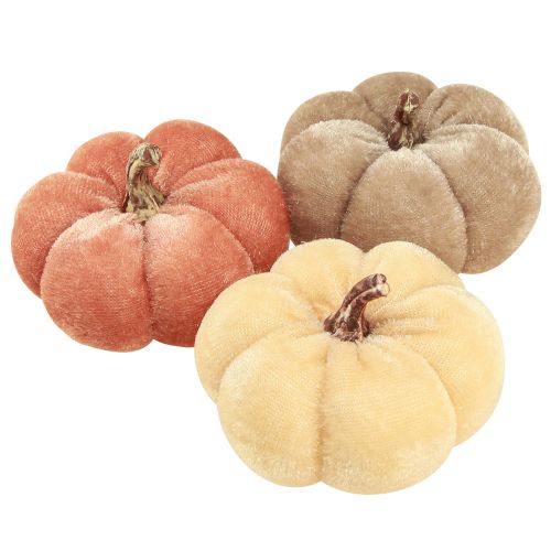 Produkt Tkanina dekoracyjna dynia dynie żółty beżowy czerwony brązowy Ø7cm 9 szt