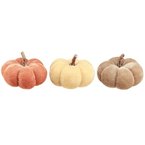 Produkt Tkanina dekoracyjna dynia dynie żółty beżowy czerwony brązowy Ø7cm 9 szt