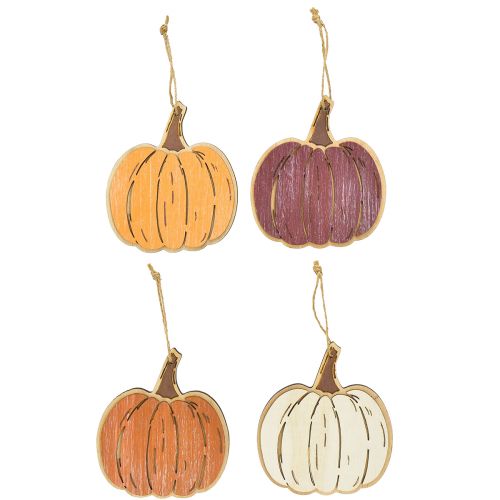 Produkt Dekoracja dyniowa do zawieszenia drewniana dekoracja jesienna 14,5x13cm 8 szt