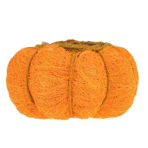 Produkt Doniczka dyniowa pomarańczowo-żółto-zielona wykonana z sizalu Ø15cm W9cm