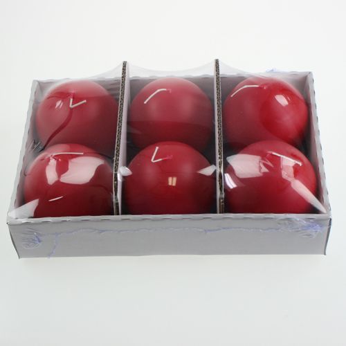 Produkt Świece kulkowe 80mm czerwone 6szt