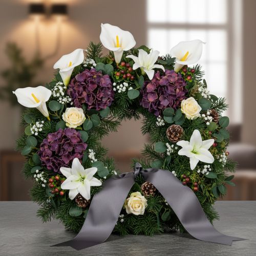 Produkt Sztuczna kalia z żółtymi pręcikami, kwiaty ozdobne, 35 cm, 10 sztuk