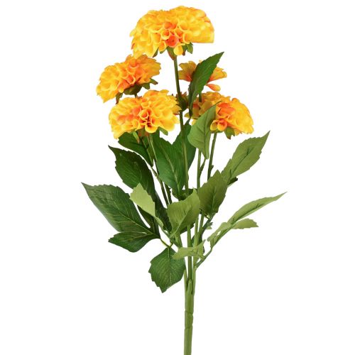 Produkt Sztuczne kwiaty ozdobne dalie sztuczne żółto-pomarańczowe 50cm
