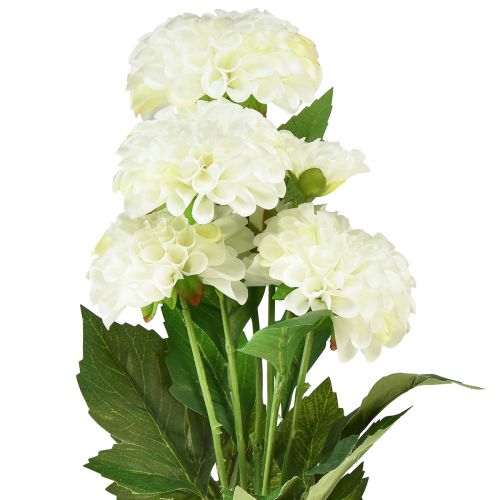 Kwiaty sztuczne dalie ozdobne sztuczne białe 50cm