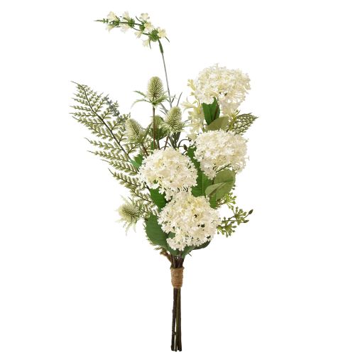 Produkt Sztuczny bukiet kwiatów śnieżka roślina oset paproć 65cm