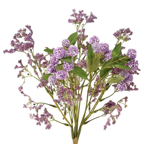 Produkt Bukiet sztucznych kwiatów jedwabne kwiaty gałązka jagód fioletowa 51cm