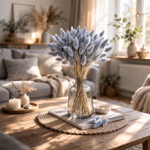 Produkt Suszona trawa Lagurus (zając) szara do bukietów z suszonych kwiatów 60 cm 75 g