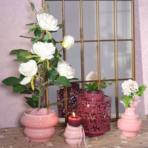 Produkt Latarnia z motywem liści, zasilana energią słoneczną, do nastrojowego oświetlenia zewnętrznego, 25 cm