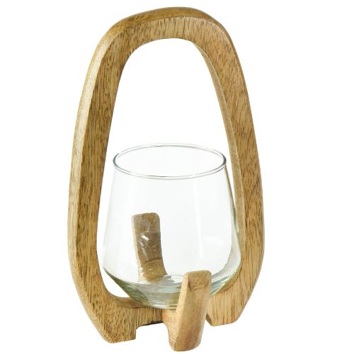 Produkt Latarnia drewniana szklana latarnia dekoracja salonu Ø12cm W20cm