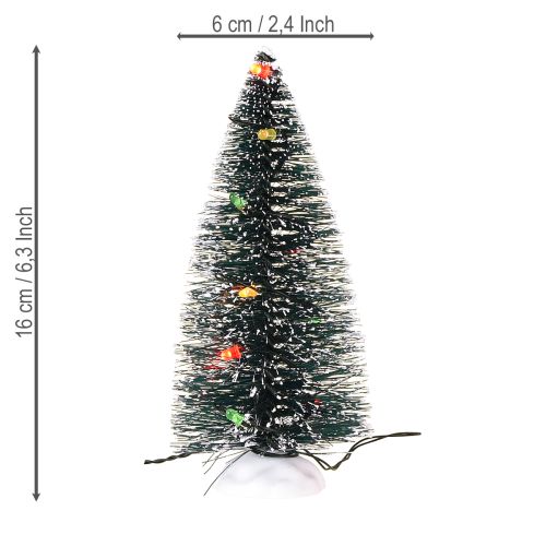 Produkt Choinka świąteczna LED mini sztuczna na baterie 16cm 2szt