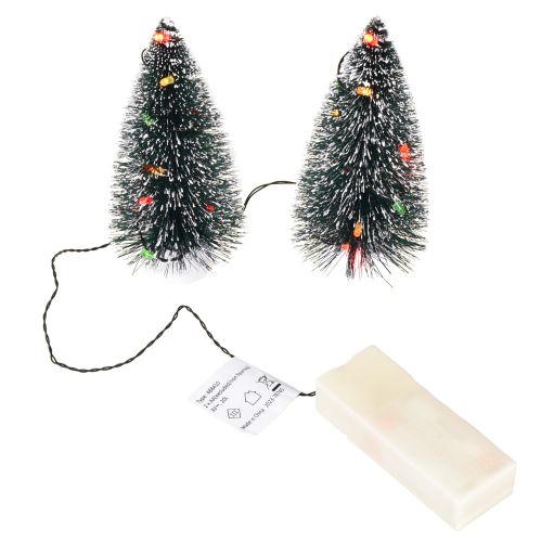 Produkt Choinka świąteczna LED mini sztuczna na baterie 16cm 2szt