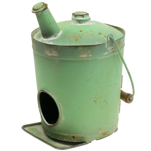 Domek dla ptaków Beczka po oleju Antyczna zieleń Ø17cm H23cm
