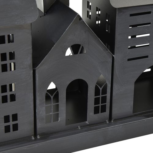 Floristik24 Antracytowe latarnie z metalu 80x15x35 cm – elegancka dekoracja stołu