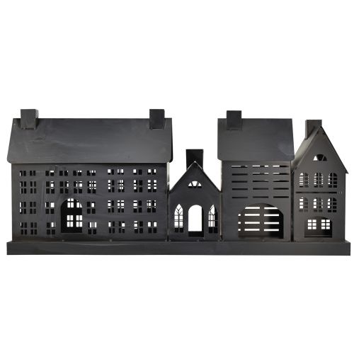 Floristik24 Antracytowe latarnie z metalu 80x15x35 cm – elegancka dekoracja stołu