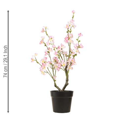 Produkt Drzewo Migdałowe Duża Sztuczna Roślina w Doniczce Różowo-Biała 74 cm
