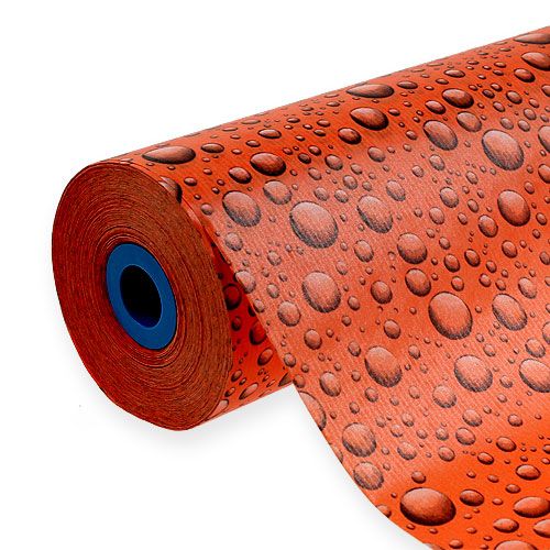 Floristik24 Papier mankietowy ze wzorem pomarańczowy 25cm 100m