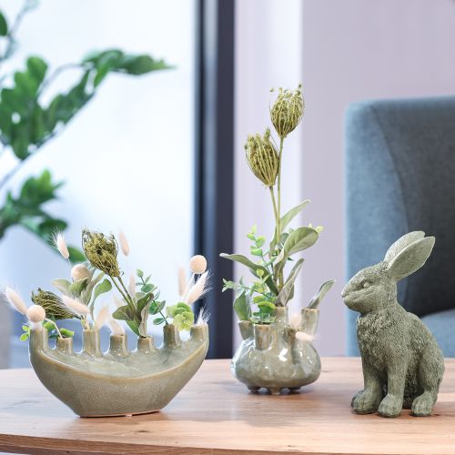 Produkt Wazon dekoracyjny marynistyczny wzór koralowy jasnozielony Ø14,5cm wys.14cm