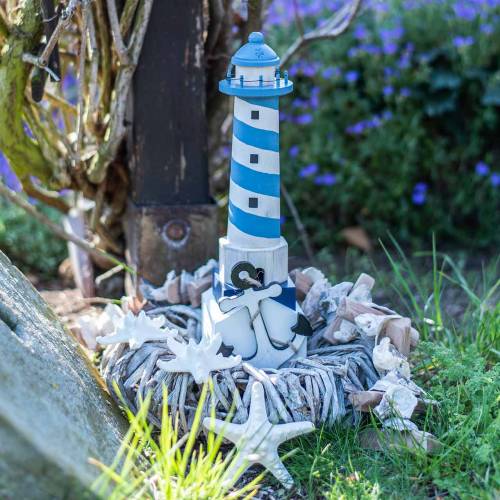 Maritime Deco Latarnia morska Light Blue 34cm | Floristik24.pl