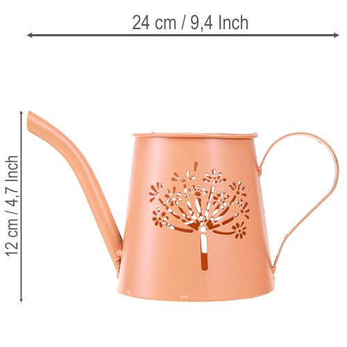 Metalowe dekoracyjne konewki, wzór pomarańczowego mniszka lekarskiego, podgrzewacze, 12 cm, 2 sztuki | Floristik24.pl