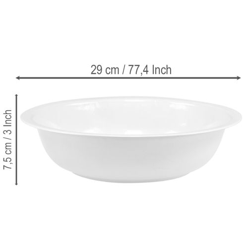 Produkt Miska metalowa, wygląd białej emalii, Ø29cm, wys.7,5cm