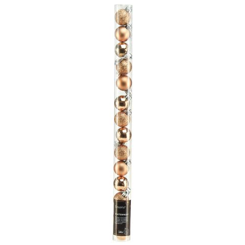 Produkt Mini bombki choinkowe brąz niełamliwe Ø3cm W3,5cm 14szt