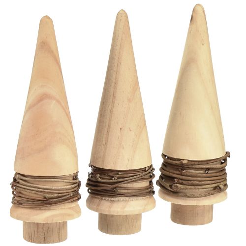 Produkt Mini choinka drewniana dekoracja naturalna dekoracja stołu wys. 13,5 cm 3 szt