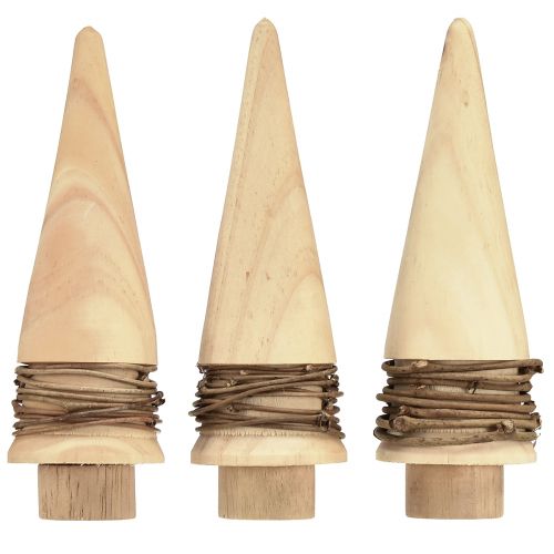 Produkt Mini choinka drewniana dekoracja naturalna dekoracja stołu wys. 13,5 cm 3 szt