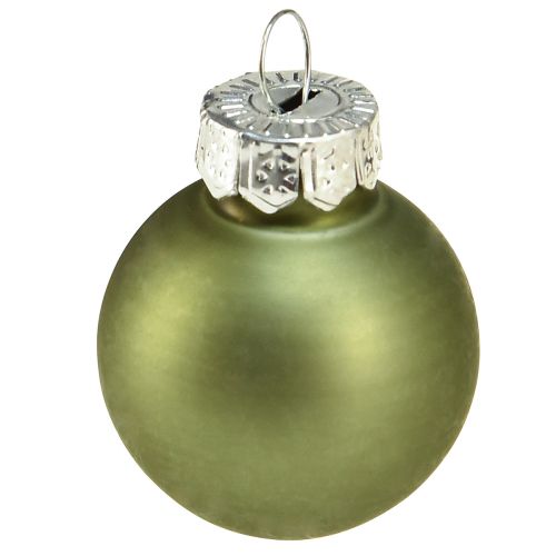 Floristik24 Mini bombki choinkowe szkło zielone mix Ø2,5cm 22 szt
