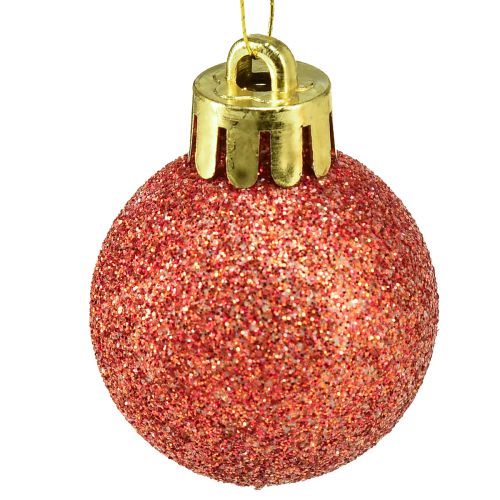 Produkt Mini bombki choinkowe pomarańczowe niełamliwe Ø3cm 14szt