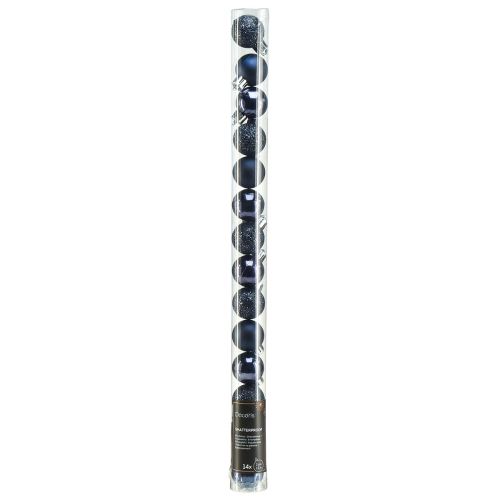Produkt Mini bombki niebieskie łamliwe mix Ø3cm 14 szt