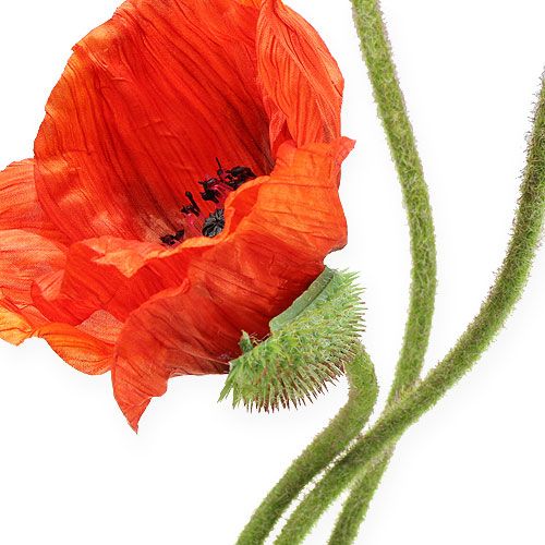 Floristik24 Kwiat sztuczny mak pomarańczowy 75cm 3szt.