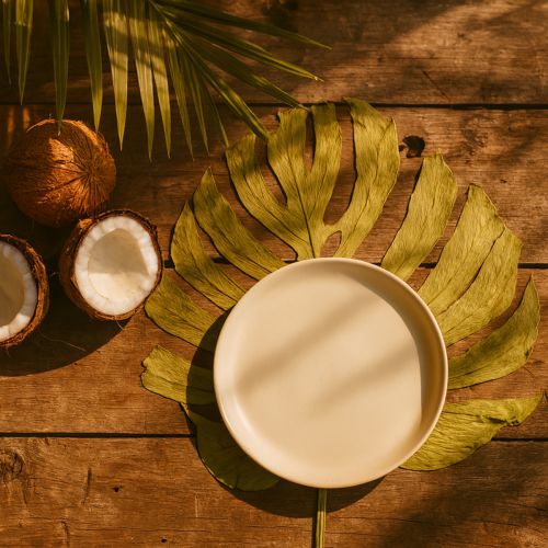 Produkt Suszone liście Monstery, dekoracja okienna, wys. 50cm, 5 szt.