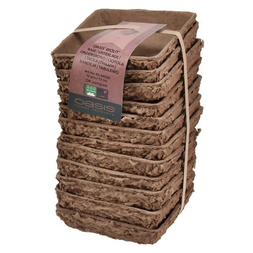 Produkt Podkład Oasis Biolit ½ cegła piankowa florystyczna 13×13×2cm 12 szt