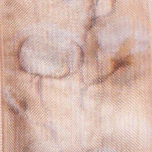 Produkt Wstążka organza, kwiaty bawełniane, wstążka dekoracyjna, różowa, 40mm, 15m