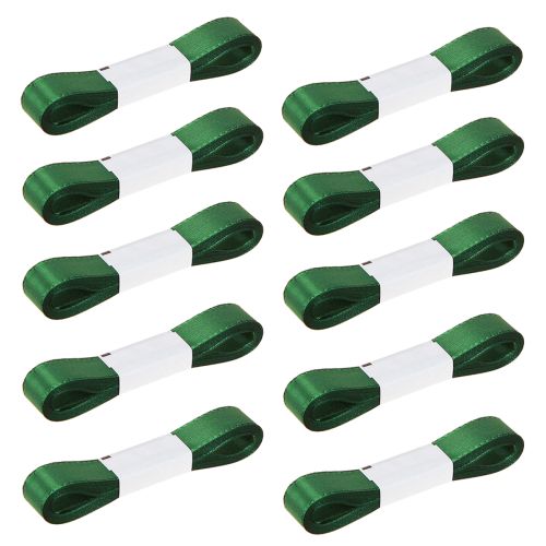Produkt Wstążka dekoracyjna zielona wstążka prezentowa krawędziowa ciemnozielona 15mm 3m x 10 szt.