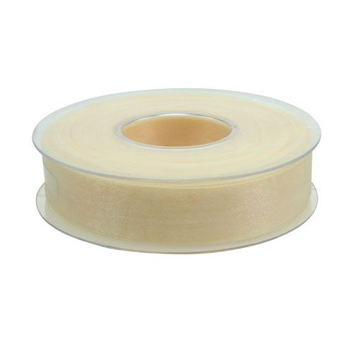 Produkt Wstążka z organzy z krajką 2,5cm 50m kremowa