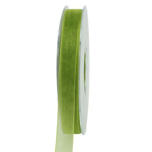 Produkt Wstążka z organzy zielona wstążka prezentowa pleciona oliwkowa 15mm 50m