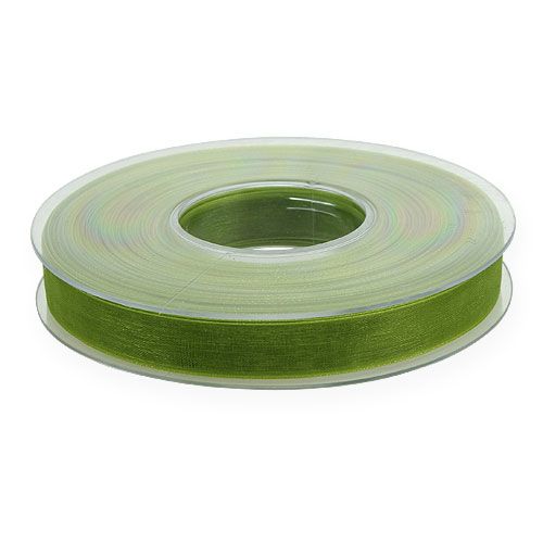 Produkt Wstążka z organzy zielona wstążka prezentowa pleciona oliwkowa 15mm 50m