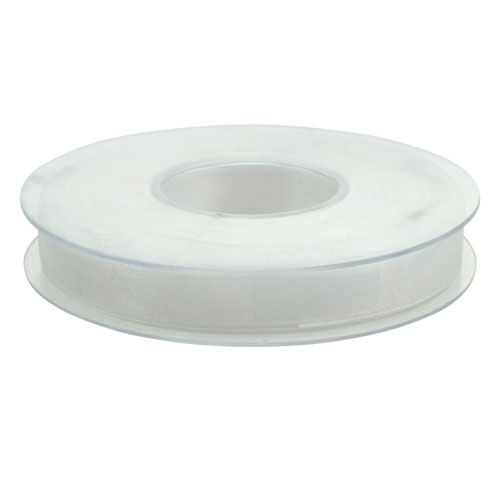 Produkt Wstążka z organzy wstążka prezentowa biała krajka 15mm 50m biała