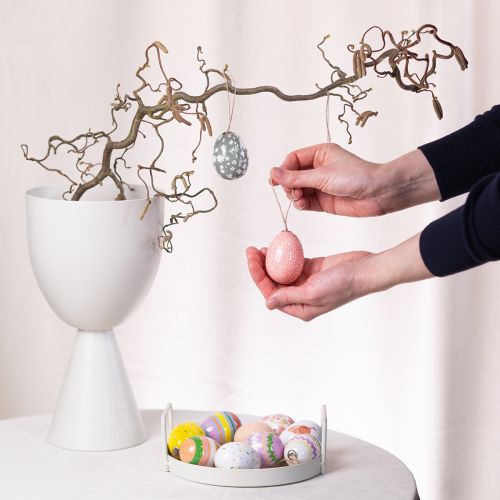 Produkt Ozdoby w kształcie jajek wielkanocnych jako pomysł na ozdobę. Urocze ozdoby wielkanocne, 6 cm, 6 sztuk.