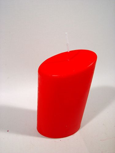 Floristik24 Świece owalne 160mm 4 szt. rubinowe