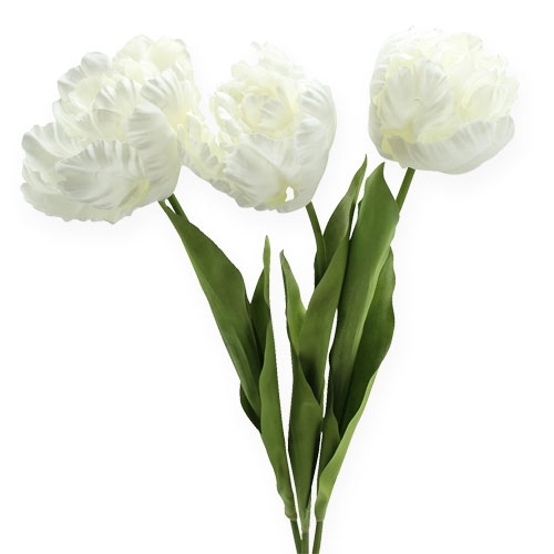 Floristik24 Deco Tulipany białe 73cm 3szt.