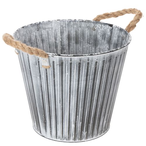 Floristik24 Doniczka, doniczka dekoracyjna z uchwytami, metalowa do sadzenia Ø25,5cm