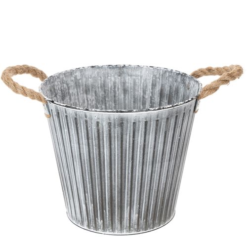 Produkt Doniczka, doniczka dekoracyjna z uchwytami, metalowa do sadzenia Ø25,5cm