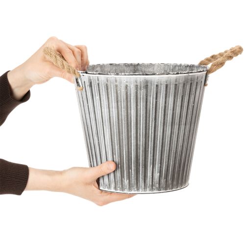 Produkt Doniczka, doniczka dekoracyjna z uchwytami, metalowa do sadzenia Ø25,5cm