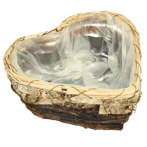 Produkt Drewniana miska na rośliny w kształcie serca, 3 kolory, 30/26/20,5 cm, 3 sztuki