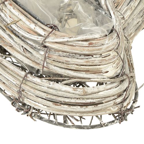 Produkt Roślinne rattanowe pnącza w kolorze naturalnej bieli 13cmx14cm 2szt