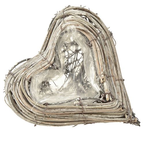 Produkt Roślinne rattanowe pnącza w kolorze naturalnej bieli 13cmx14cm 2szt